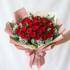 Red Rose Bouquet (50 Stems)