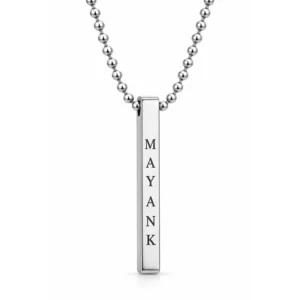 Personalized Stainless Steel Name Pendant Necklace